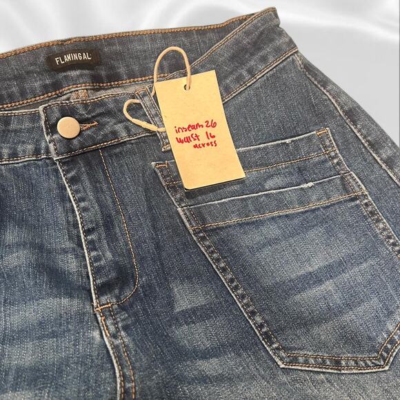 Flamingals high waisted wide leg cropped denim - Picture 5 of 5